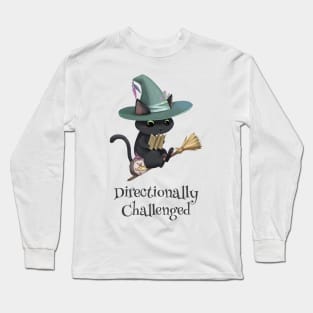 Directionally Challenged Cat and Hedgehog Witches Long Sleeve T-Shirt